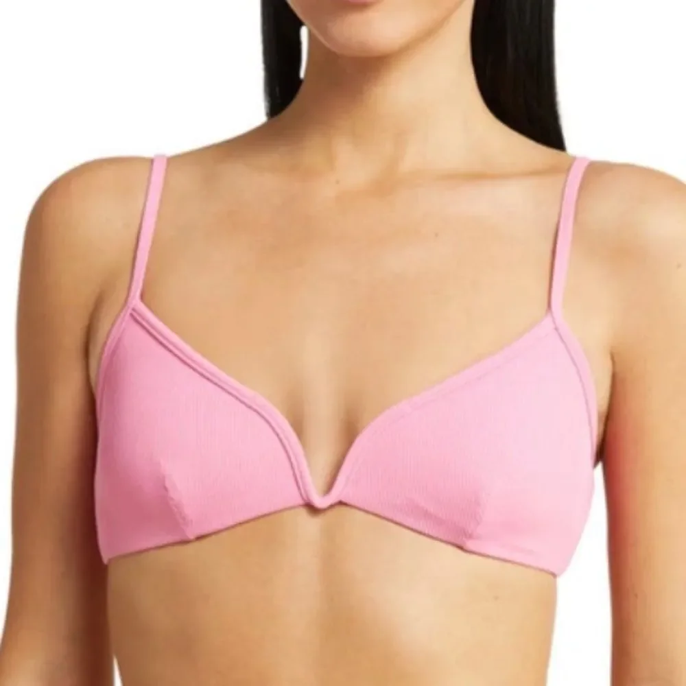 L*SPACE Swim Pink Helena Top - Medium